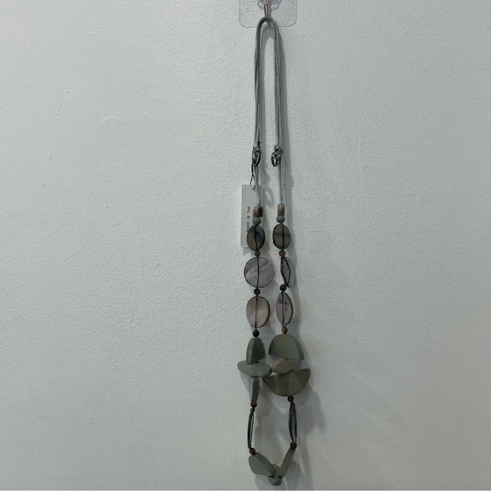 Decouture Mona Necklace - Fair Trade Handmade Dyed Wood and Shell Beads